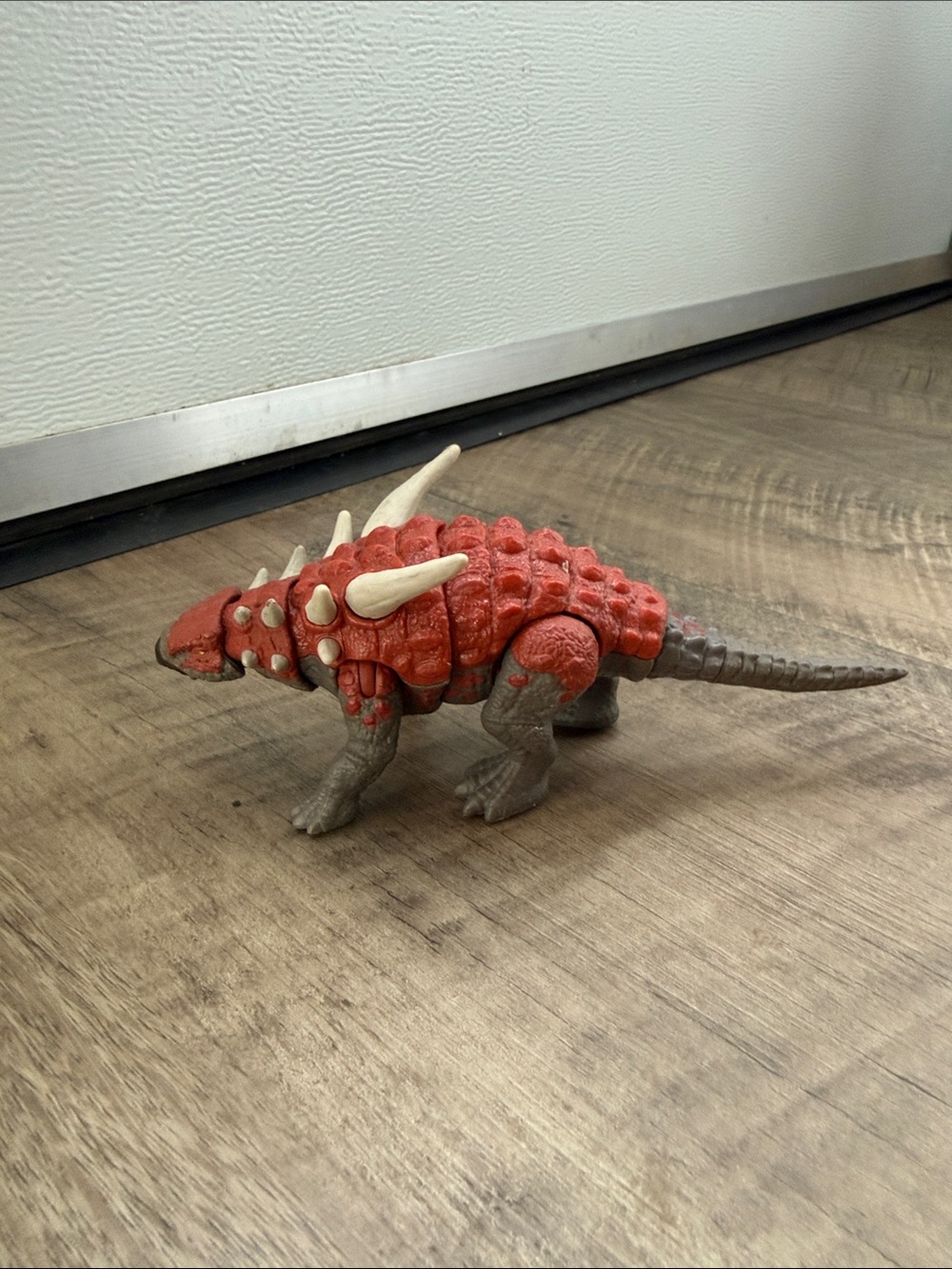 Mattel Red and Gray Ankylosaur Reptile Ornament
